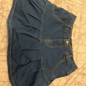 Mini jean skirt